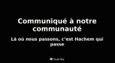 Communiqué - Là où nous passons