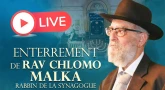 Enterrement du Rav Chlomo Malka de la communauté algéroise Berith Chalom (Paris 9e)