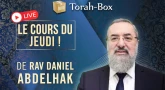 Nouveau : cours sur la Paracha en direct avec Rav Abdelhak chaque jeudi à 20h (Fr) !