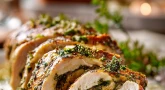Recette : Blancs de poulet farcis aux herbes & citron confit