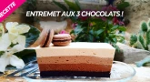 Recette Dessert : Entremet aux 3 chocolats !
