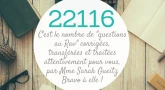 22116 questions au Rav traitées par Mme Gueitz !