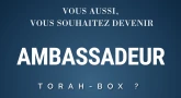 Vous aussi, vous souhaitez devenir Ambassadeur Torah-Box ?
