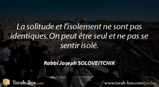 Perle de la semaine : Rabbi Joseph SOLOVEITCHIK
