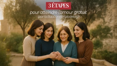 3 étapes pour atteindre l’amour gratuit (par la Rabbanite Kolodetsky)