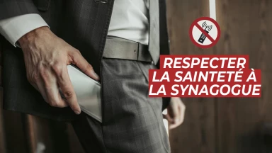 Affiche communautaire sur le respect de la sainteté à la synagogue