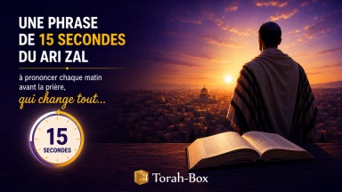 1 phrase de 15 secondes du Ari Zal à réciter chaque matin avant la prière