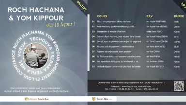 CD de préparation à Roch Hachana & Yom Kippour