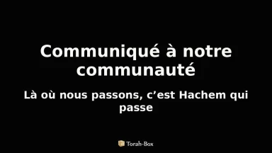 Communiqué - Là où nous passons