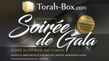 J-1 : dernières places pour le Gala Torah-Box
