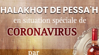 Halakhot de Pessa'h - en situation spéciale de Coronavirus - par Rav Gabriel Dayan & Torah-Box
