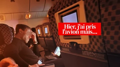 Hier, j'ai pris l'avion mais...