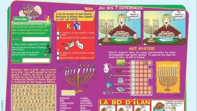 [Feuillet à imprimer] Les enfants préparent 'Hanouka