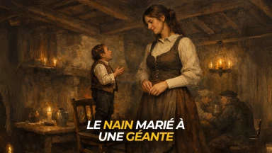 Le nain marié à une géante