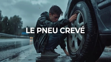 Le pneu crevé