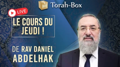 Nouveau : cours sur la Paracha en direct avec Rav Abdelhak chaque jeudi à 20h (Fr) !
