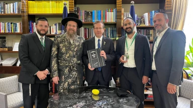 Torah-Box reçu par le Président de l'État d'Israël, Isaac Herzog