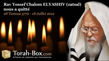 Rav Yossef Chalom Elyashiv est décédé