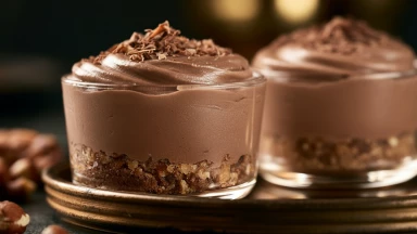 Recette : Mini-entremets chocolat-noisette et croustillant praliné