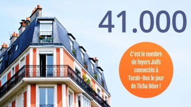 Ticha Béav 2017 : 41.000 foyers connectés à Torah-Box