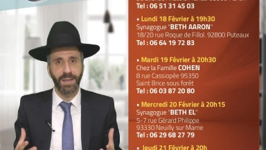 Cette semaine à Paris : conférences du Rav David Ichay !