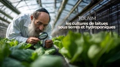 Vers / Tola'im : les cultures de laitues sous serres et hydroponiques