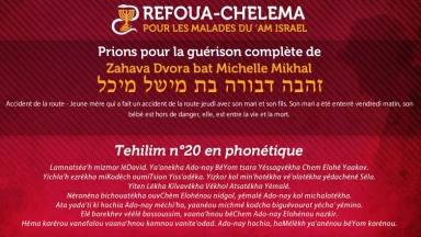 [Accident] Prier pour Zahava Dvora, maman ayant perdu son mari...