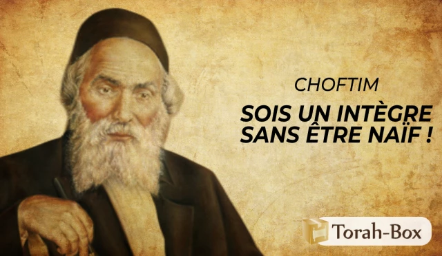Choftim - Sois un intègre sans être naïf !