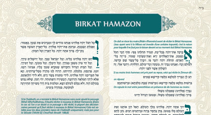 [Fiche pratique] Un Birkat Hamazone à imprimer