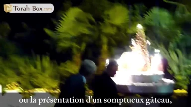 Le gâteau en feu