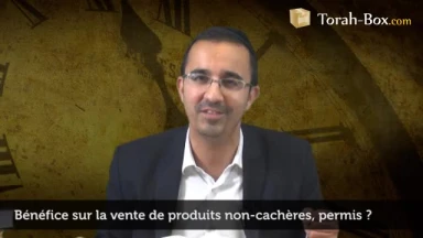 Bénéfice sur la vente de produits non-cachères, permis ?