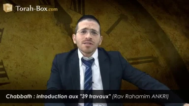 Introduction aux "39 travaux" (melakhot) de Chabbath