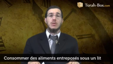 Manger des aliments entreposés sous un lit ?