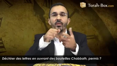 Déchirer des lettres en ouvrant des bouteilles Chabbath, permis ?