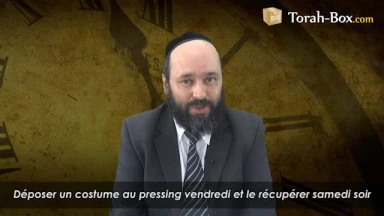 Déposer un costume au pressing vendredi et le récupérer samedi soir