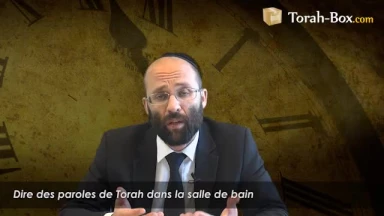 Dire des paroles de Torah dans la salle de bain