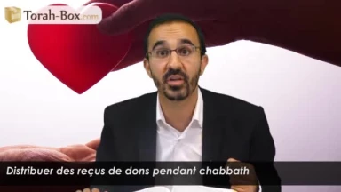 Distribuer des reçus de dons pendant chabbath