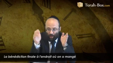 La bénédiction finale à l'endroit où on a mangé