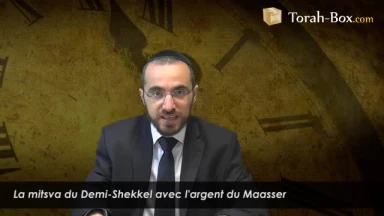 La mitsva du Demi-Shekkel avec le Maasser