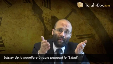Birkat Hamazone : laisser de la nourriture à table