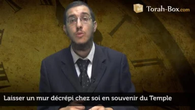 Laisser un mur décrépi chez soi en souvenir du Temple