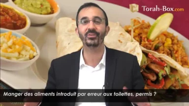 Manger des aliments introduit par erreur aux toilettes