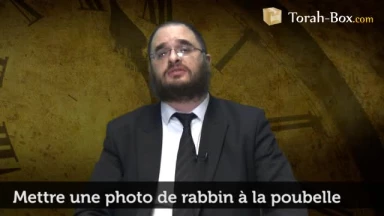 Mettre une photo de rabbin à la poubelle
