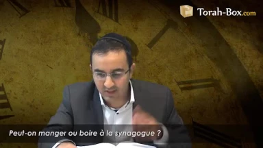 Peut-on manger ou boire à la synagogue ?