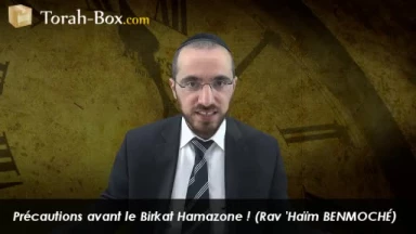 Précautions avant le Birkat Hamazone !