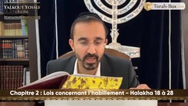 Lois concernant l’habillement (Halakha 18 à 28)