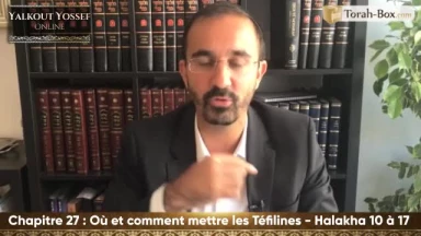 Où et comment mettre les Téfilines (Halakha 10 à 17)