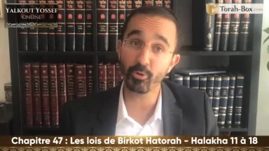 Les lois de Birkot Hatorah (Halakha 11 à 18)