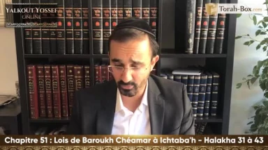 Lois de Baroukh Chéamar à Ichtaba'h (Halakha 31 à 43)