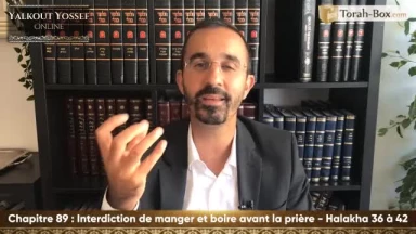 Interdiction de manger et boire avant la prière (Halakha 36 à 42)